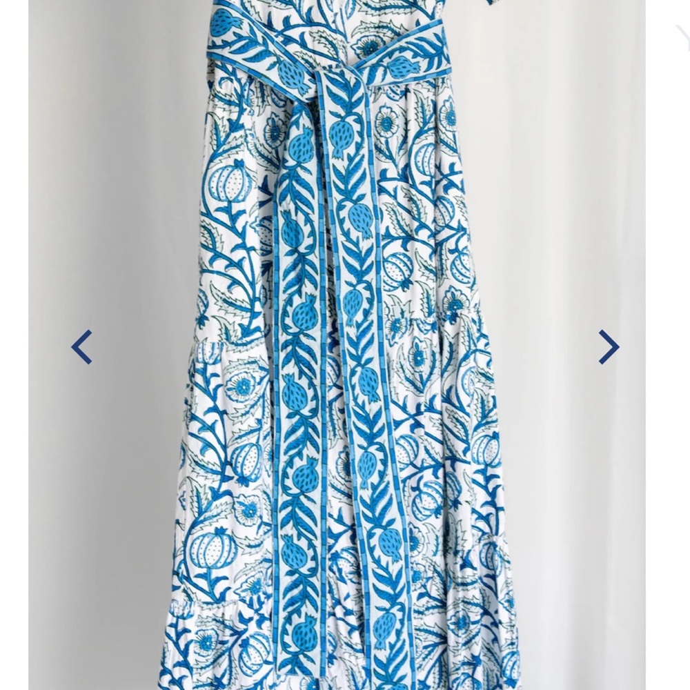 Erica Wilson Nantucket XS Pomegranate Print Maxi or Midi Long Dress - Picture 8 of 11
